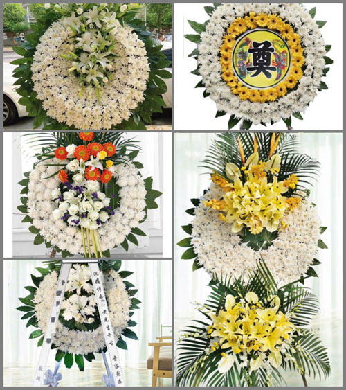 浙江省衢州柯城区花园街道上祝村花圈速递